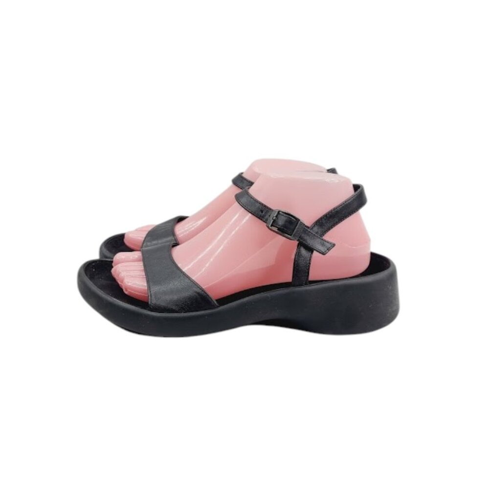 Tatami Women's Black Open Toe Casual Buckle Ankle Strap Sandal Size 7